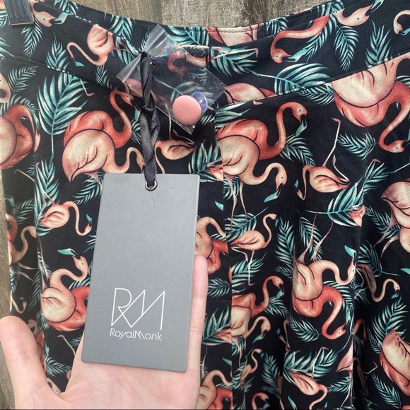 NWT ModCloth Flamingo Dancing A-Line Skirt - Picture 8 of 11